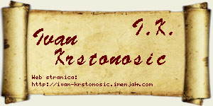 Ivan Krstonošić vizit kartica